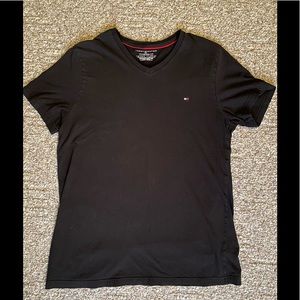 Black Tommy Hilfiger V - neck Tee